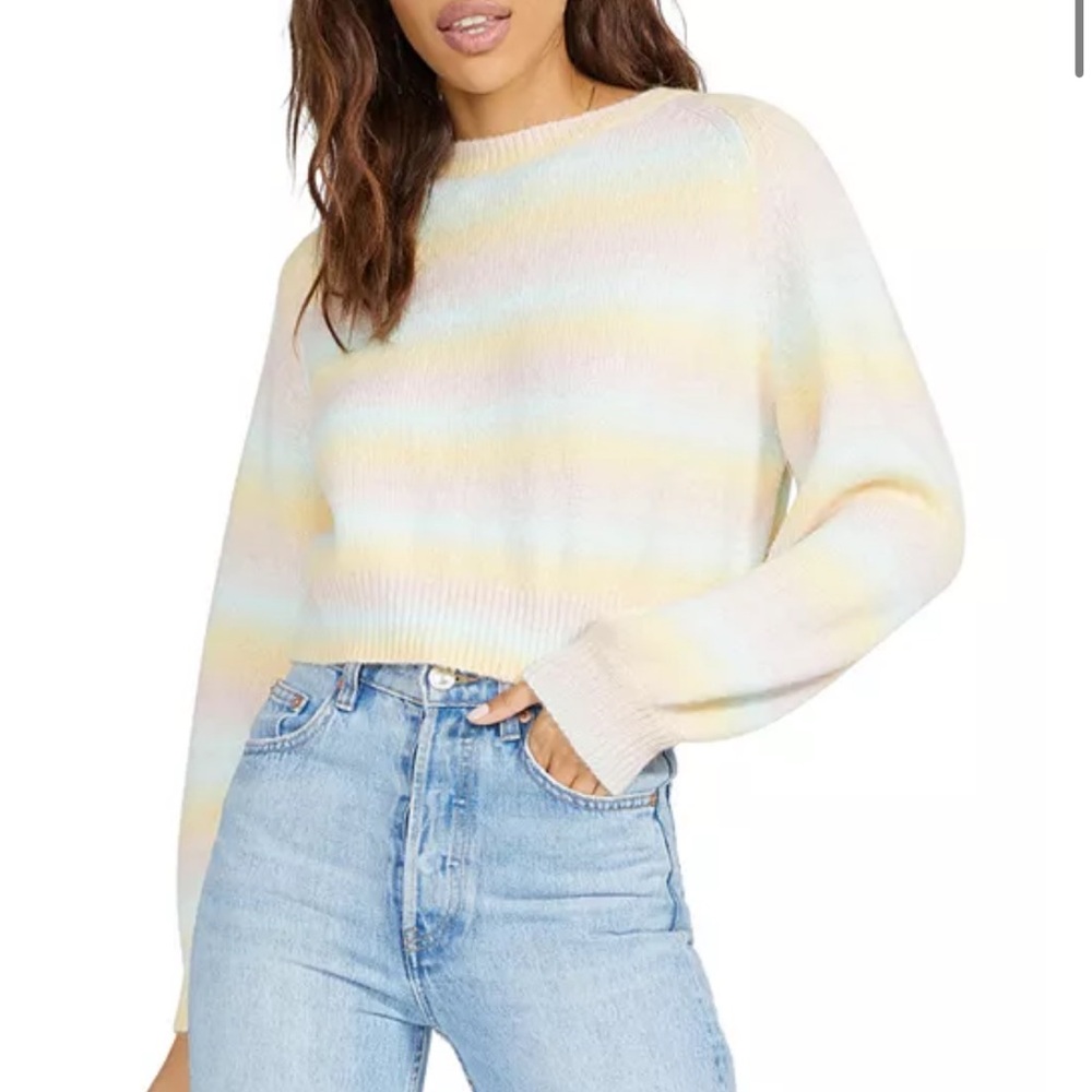 BB Dakota Crazy On You Rainbow Sweater XS extra small